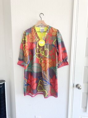 Alden Adair Lori Dress - Geo Floral Dopamine Statement